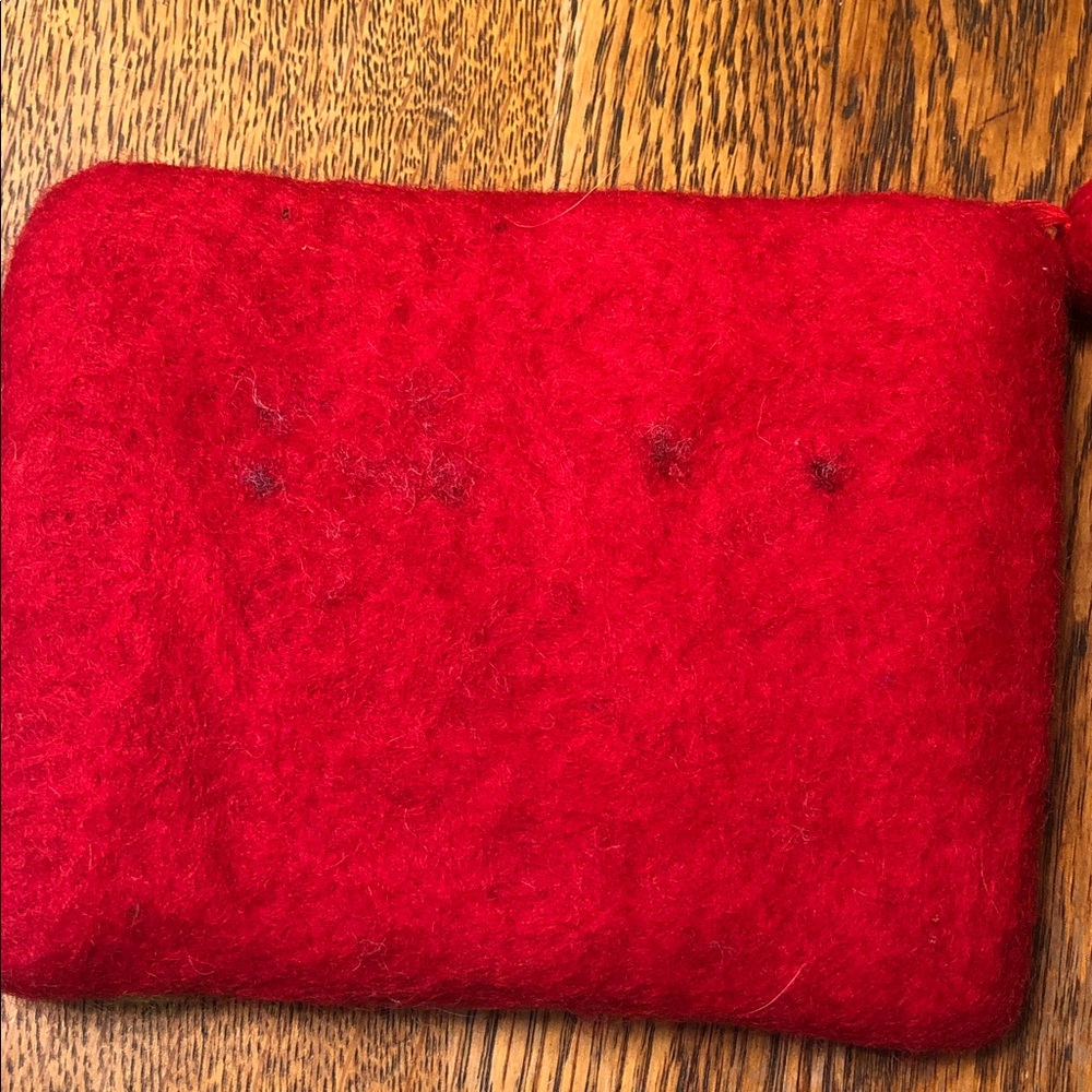 Colorful Felted Wool Bird Pouches Made in Nepal - Set of 2 - Picture 3 of 13